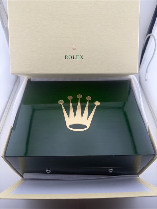 Rolex Dark Green Watch Presentation Box with Gold Crown